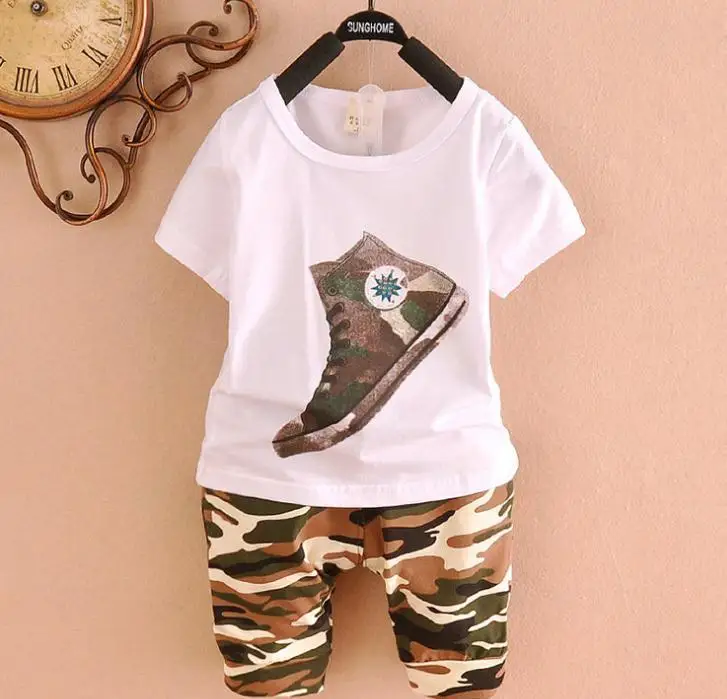 

Camouflage Toddler Boys Clothes 2017 Summer Boys Clothing Set T-shirt + Pants Casual Cguldren Suits for Baby Boys Kids