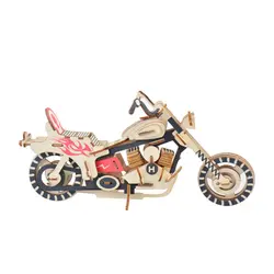 3D головоломка DIY Творческий BThunderbolt Harley мотоцикл деревянная модель здания комплект игрушка хобби подарок для детей и взрослых P72