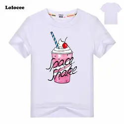 Best друг Лето Повседневная футболка с круглым вырезом для девочек белый Футболки-топы для маленьких девочек мальчик мороженое Fries Print