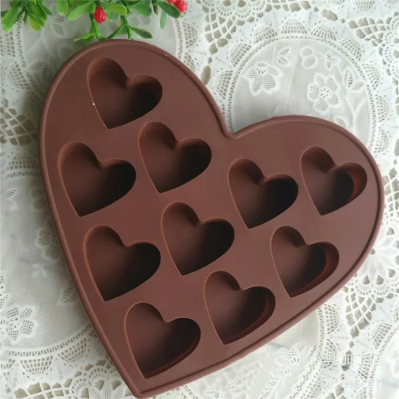 Silicone Chocolate Cake Mould Love Heart Shaped Molds Fondant Cake