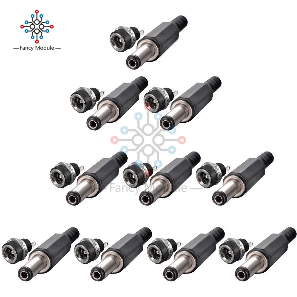 10Pcs 21X55Mm Dc Power Female Plug Jacks Male Connector Socket Adapter huismerk kopen in de aanbieding 10Pcs 21X55Mm Dc Power Female Plug Jacks Male Connector Socket Adapter huismerk kopen in de aanbieding