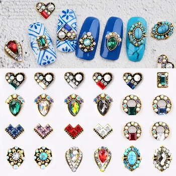

5pcs Colorful AB Rhinestones For Nails Crystal Retro Jewelry Diamonds Japan Charm Ornaments DIY 3D Glitter Nail Art Decorations