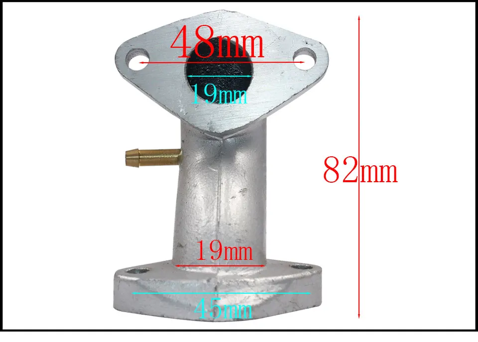Внедорожный алюминиевый впускной коллектор Труба высокого качества КАРБЮРАТОР впускной коллектор Труба подходит для ATV Pit Dirt Bike Go Kart JQ-107
