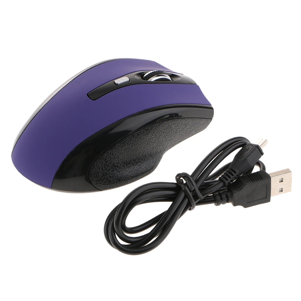 Purple Silent Wireless USB Charging Bluetooth4.0 Gaming Mouse For Computer