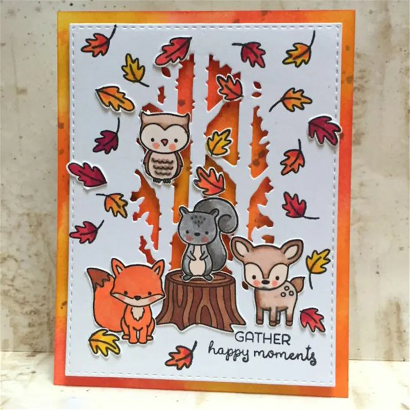 

GJCrafts Animal Stamp and Die Sets Metal Cutting Dies Clear Stamp for Card Making Craft Scrapbooking Stamp Sets with Dies 2019