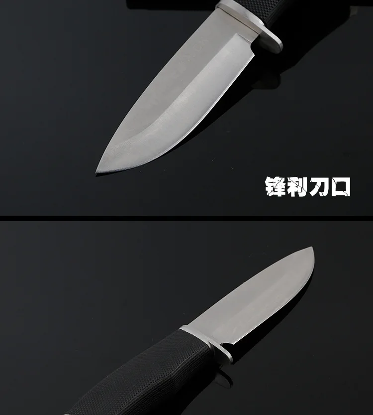 Тактический нож Honor фиксированное лезвие ножа охотничий походный инструмент карманный нож для выживания резиновая ручка с нейлоновой оболочкой S87