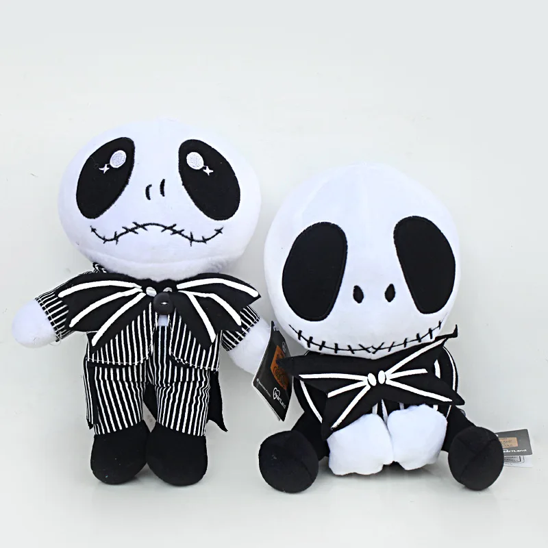 

2pcs/lot 20-25cm The Nightmare Before Christmas Jack Skellington Plush Toys.Doll Soft Stuffed Toys for Kids Children Xmas Gifts