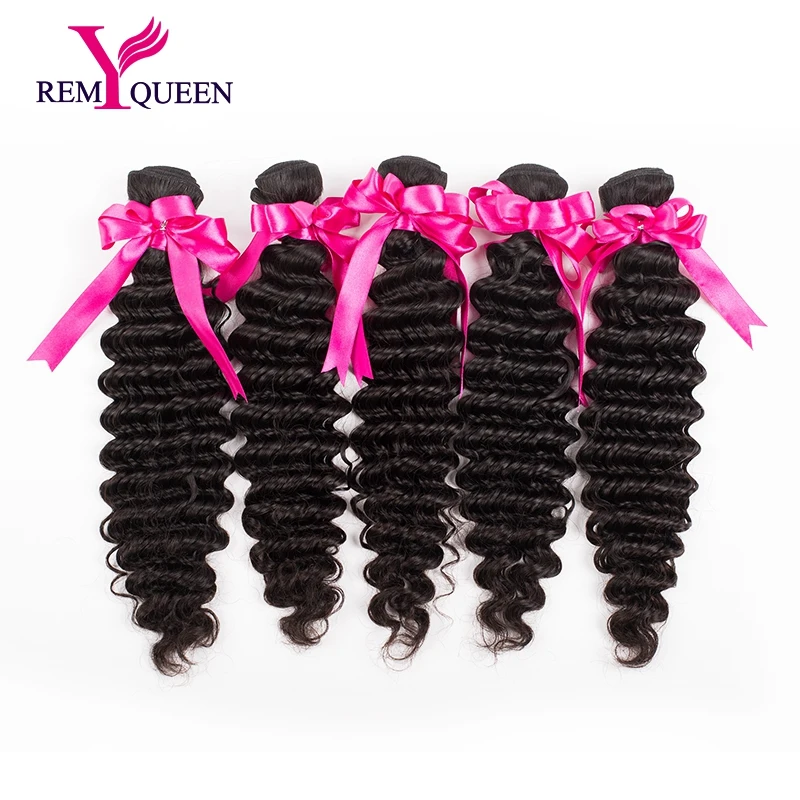 

Unprocessed 10A Grade Brazilian Deep Curly Hair Brazilian Virgin Hair 5 Bundles 100% Human Hair Weaves Brazilian Deep Wave