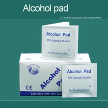Санитарно 100 шт. алкоголя хлопка таблетки мелких ран крови стерилизации Первая помощь дезинфекции таблетки салфетки туалетной бумаги