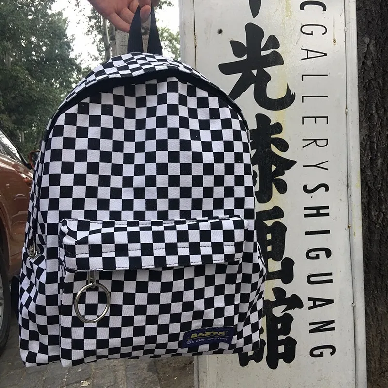 Модный клетчатый мужской женский рюкзак на плечо женский рюкзак в стиле хип-хоп Студенческая сумка повседневные дикие дорожные сумки рюкзак