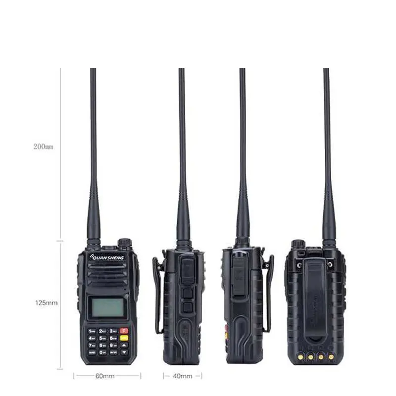 Двойной бренд UHF/VHF портативный FM радио QuanSheng TG-UV2 плюс 10 км Walkie Talkier