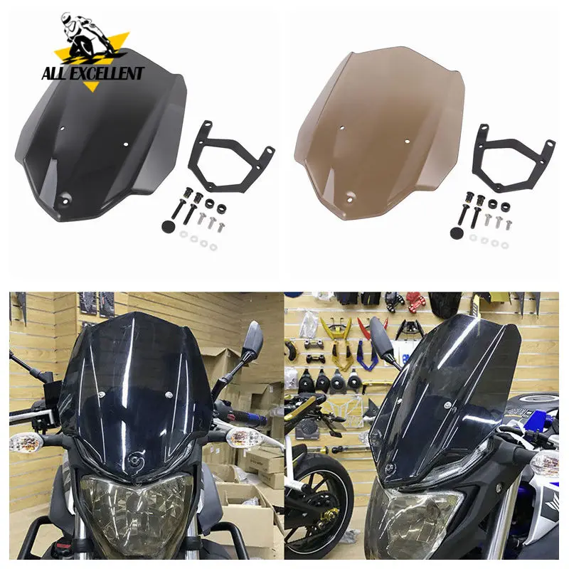Ветрозащитный экран для мотоциклов YAMAHA MT03 MT 03 2016 с крепежным