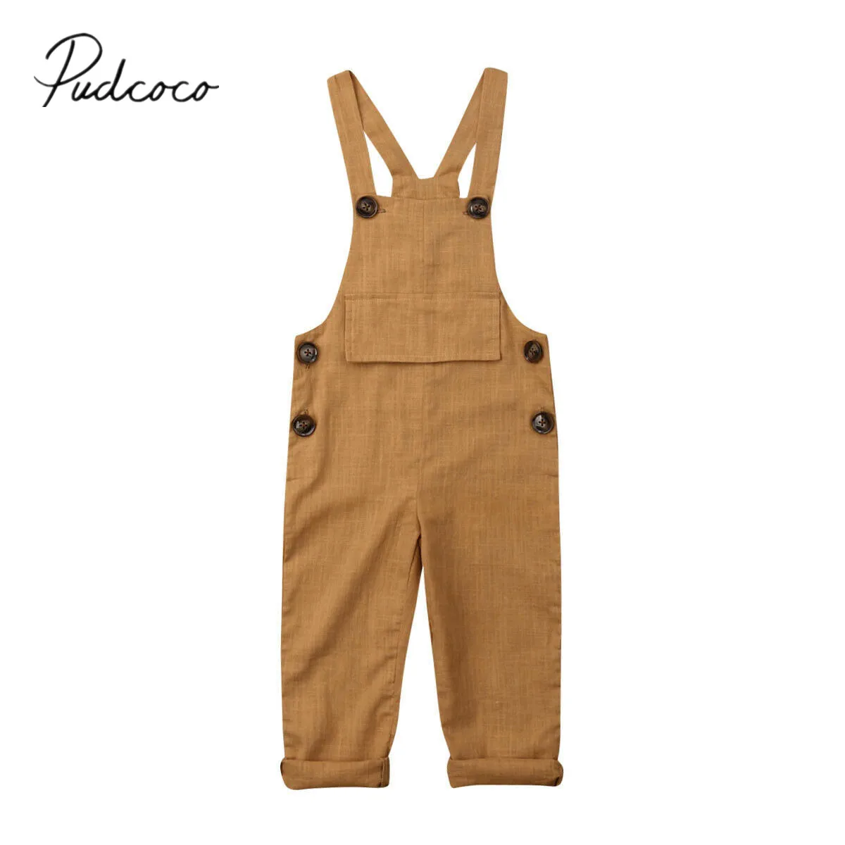 

2019 Baby Summer Clothing Linen Toddler Kid Girl Overalls Romper Jumpsuit Clothes Suspender Pants Solid Outfit 0-3T