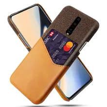 Luxury Leather Hard Cloth With Card Protective Phone Cases for Oneplus 7 Pro 7Pro One Plus 7 Pro 7Pro Back Cover