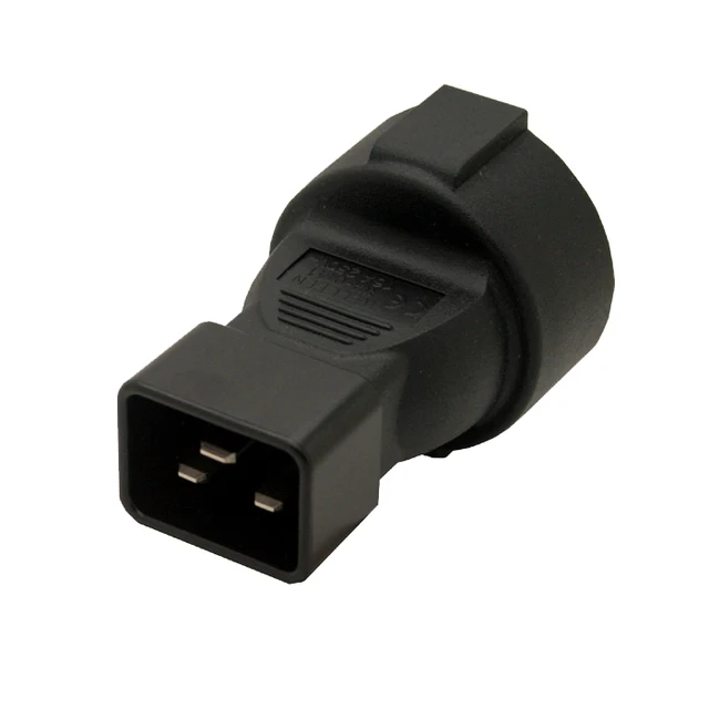 1pcs High Quality Plug Adapter Iec 320 C20 Male To 3pin 1pcs High Quality Plug Adapter Iec 320 C20 Male To 3pin European Female