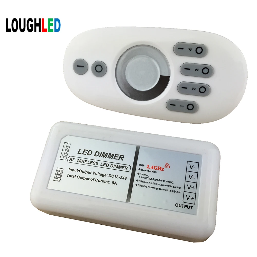 

Wireless RF 2.4G 4 Zone Remote LED Dimmer DC12V~24V 2.4G Single Color LED Controller by 2.4G remote