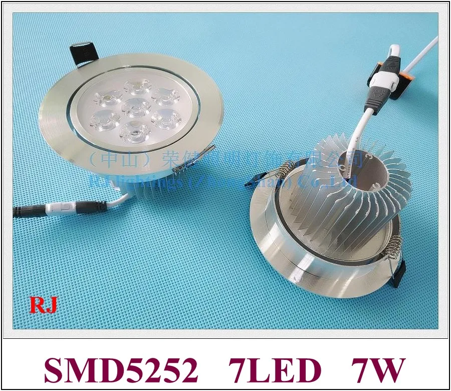 

LED downlight 7W 7LED 7*1W 770lm SMD5252 LED down light lamp 110lm/W AC85V-265V input CE aluminum new design 2017
