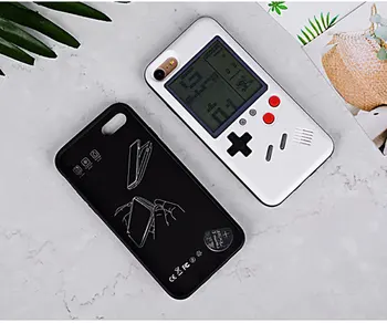 

Tetris Game Phone Case For iPhone 7 8 6 6S Plus Soft TPU Protective shell Handheld Game Player Mobile Phone Case 100pcs/lot