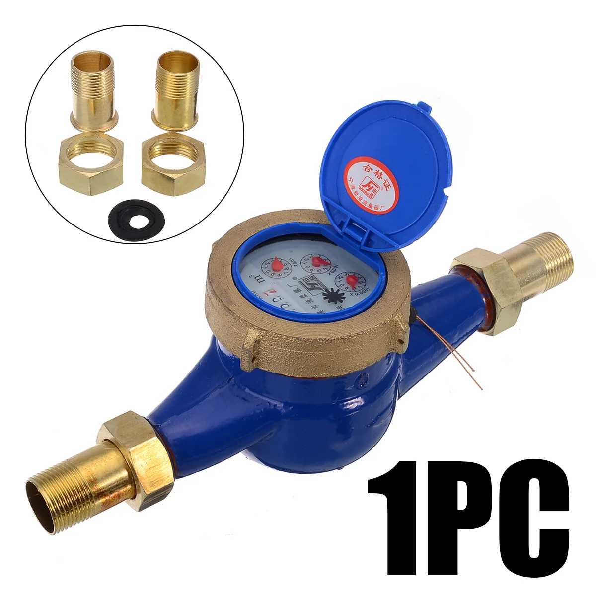 

DN20 3/4 inch Tap Water Meter Home Garden Cold Water Meter for Currently Calibration Water Flow Measuring Instrument