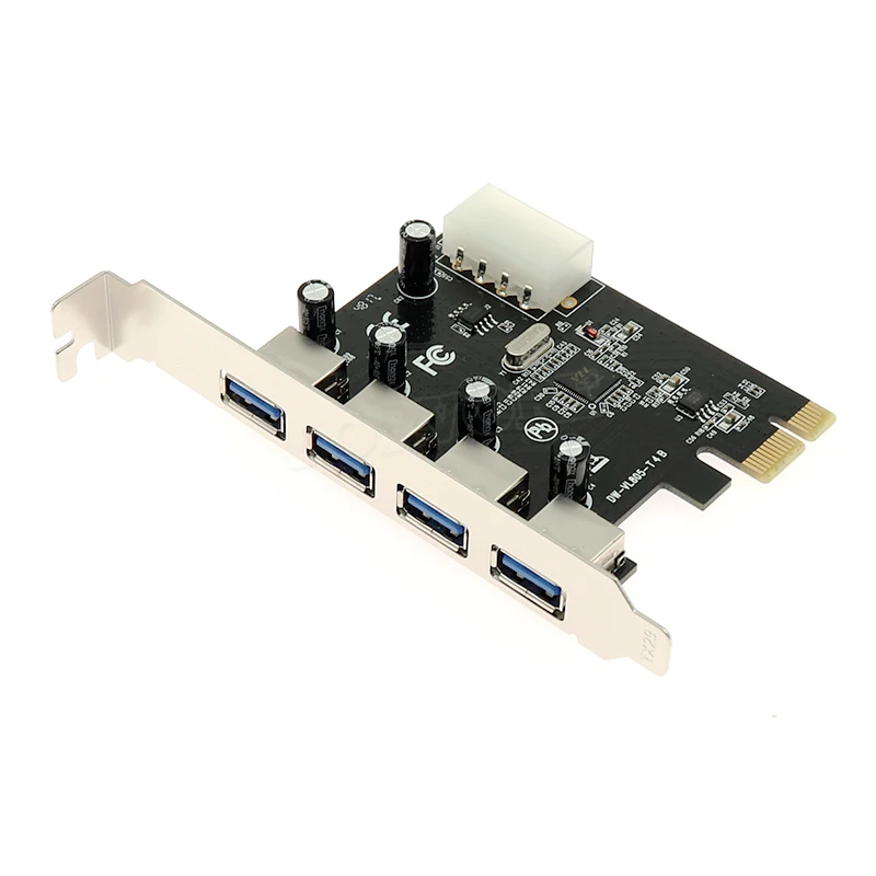 Free Shipping Superspeed 5Gbps 4 ports USB 3.0 PCIe Control Card / PCI Express to USB3.0 Converter Adapter Via Chip win10 | Компьютеры и
