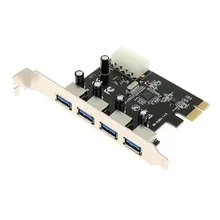 Darmowa wysyłka Superspeed 5 gb/s 4 porty USB 3.0 PCIe karta kontrolna/PCI Express do USB3.0 konwerter Adapter za pośrednictwem układu win10