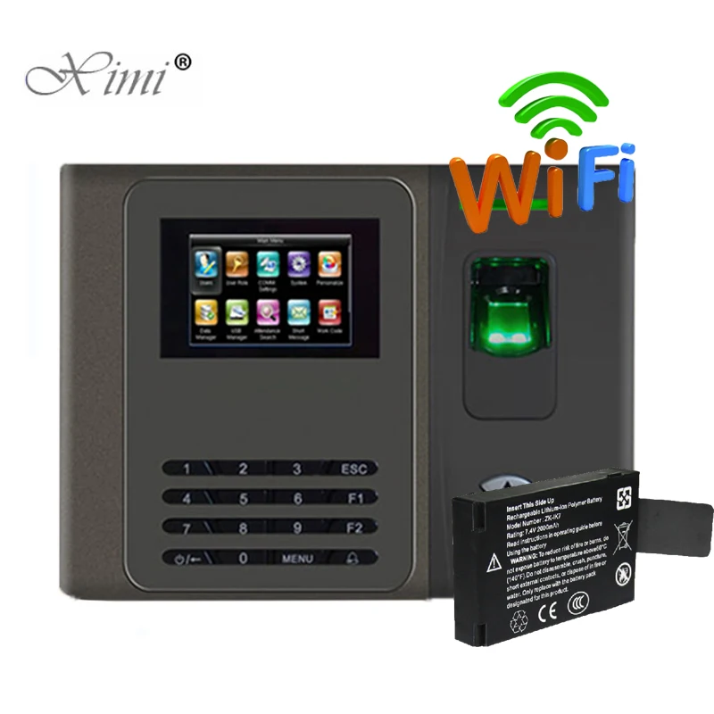 

Free Shipping TCP/IP Biometric Fingerprint Time Attendance With WIFI Fingerprint Time Recording Time Clock With Backup Battery
