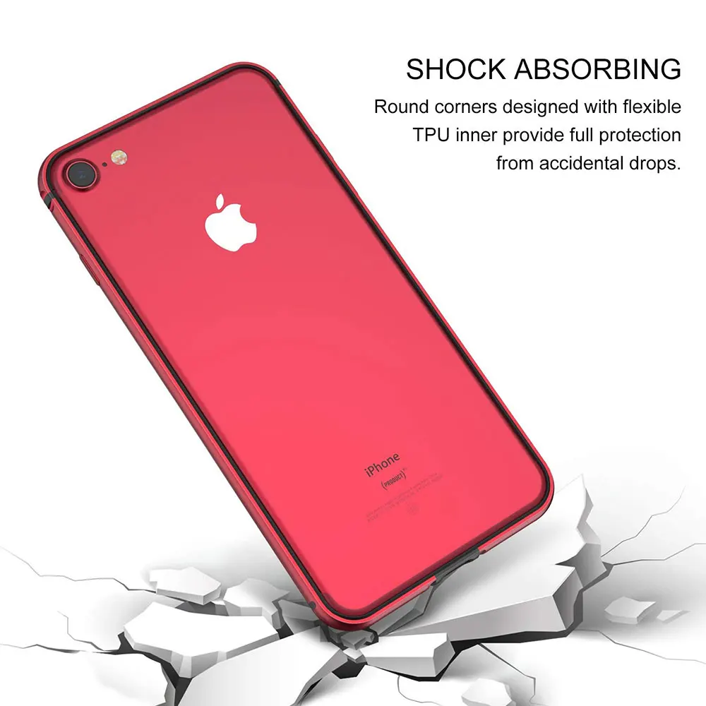Ascromy For iPhone 7 Bumper Case No Back Aluminium Frame Rubber TPU Shockproof Coque Funda For iPhone 8 Plus 7 8plus Accessories (12)