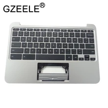 GZEELE используется для hp Chromebook 11 G4 11 G3 серии Упор для рук Топ агрегат случая верхняя крышка клавиатура ободок ноутбук 788639-001 серебро