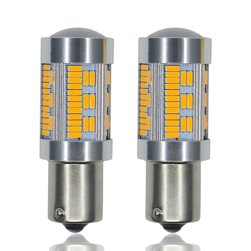 Светодиодные лампы T20 7440 1156 BAU15S PY21W BA15S 105 SMD 4014 2 шт.|Сигнальная лампа| |
