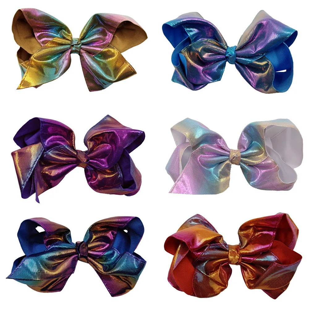 

2019 Cute Kids headbands Girls Glitter Sequin Bowknot headbands silky butterfly knot Clip Hair Bow Hairpin headband Bandeau