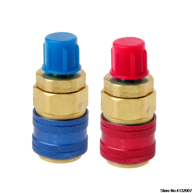 

1 Pair R134A H/L Air Conditioning Refrigerant Adjustable Auto Connector Adapters 828 Promotion