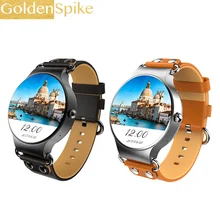 KW98 MTK6580 1.39 Inch AMOLED HD 8GB WiFi GPS Music Pedometer Heart RateA Monitor Android 5.1 Smart Watch Phone for IOS/Android