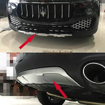 

Fit For Maserati Levante 2017 2018 Chrome Front+Rear Bumper Guard Plate Trim
