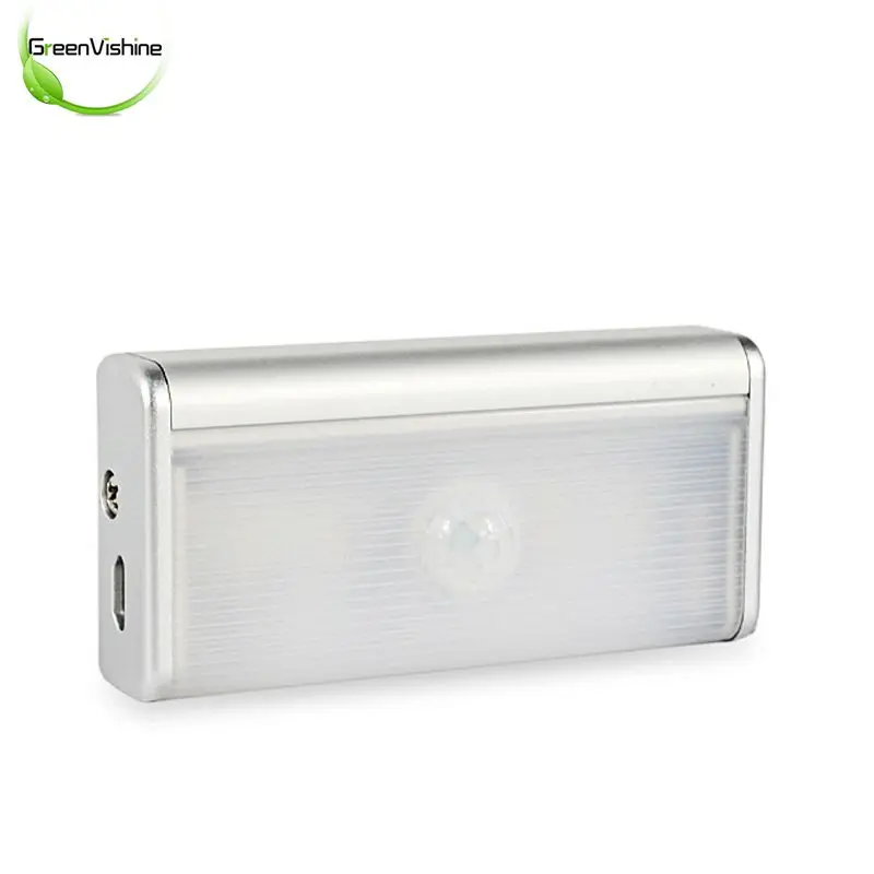 

4LED USB Rechargeable PIR Motion Sensor Wireless LED Night Light Lamp Closet Light For Hallway Pathway Cabinet Bedroom Lighting