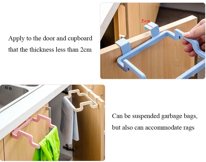 1 шт. GOUGU Дверь Шкафа Кухня мусор мешки держатель стойки портативный шкаф двери полотенец 4 цвета кухонные инструменты