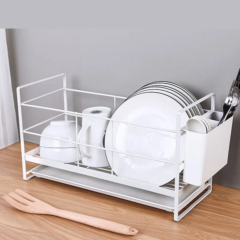 

Kitchen Storage Rack Organizer iron rack Bathroom Shelf Ingredient Spice Bottle Jars Holder Organizad Dishwasher drainer