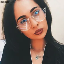 Круглые прозрачные очки, оправа для женщин, женские оптические очки, винтажные овальные очки, оправа для мужчин, прозрачные поддельные очки