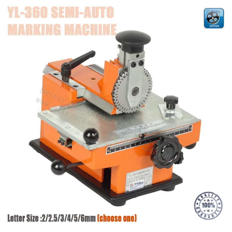 

YL-360 Semi-automatic manual marking machine,aluminum labeling coding machine,equipment parameter label printer(3mm font plate)