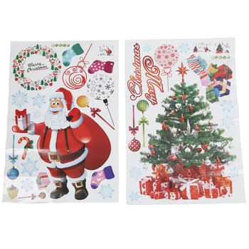 

Christmas Wall Sticker DIY Santa Claus Xmas Tree Window Home Decoration