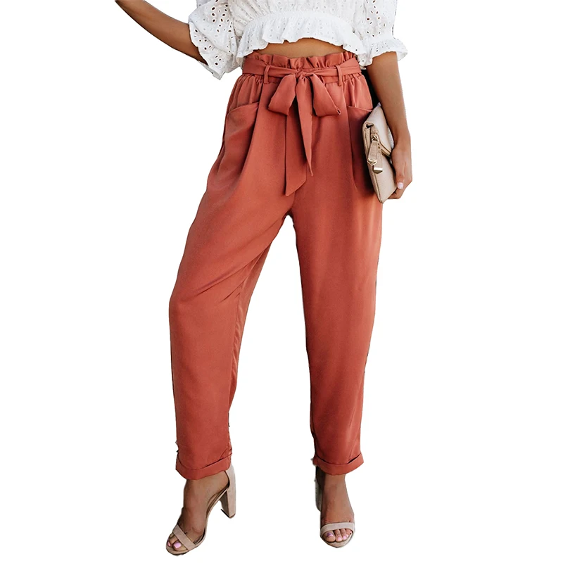 High Waist Lace-up Fashion Casual Trousers New Women's Loose Summer Pants Women Wide Leg Women Pants Plus Size Pants High Waist Lace-up Fashion Casual Trousers New Women's Loose Summer Pants Women Wide Leg Women Pants Plus Size Pants