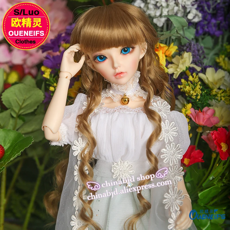 BJD Doll/1/4 одежда длинное платье для девочек Сетчатое трикотажное пальто YF4-64 с кружевным краем для Minifee IP, Детские аксессуары для куклы