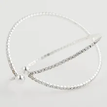 YFJEWE женский серебряный цвет стразы многоуровневый браслет Открытые Браслеты и браслеты свадебные подарки на день рождения ювелирные изделия B199