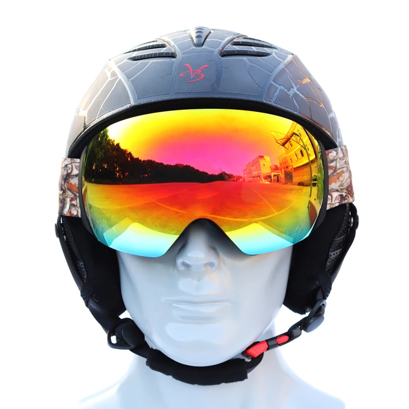 Анти-туман большой лыжные очки двойные слои UV400 Лыжная маска очки для лыжного спорта мужские и женские зимние очки для ка
