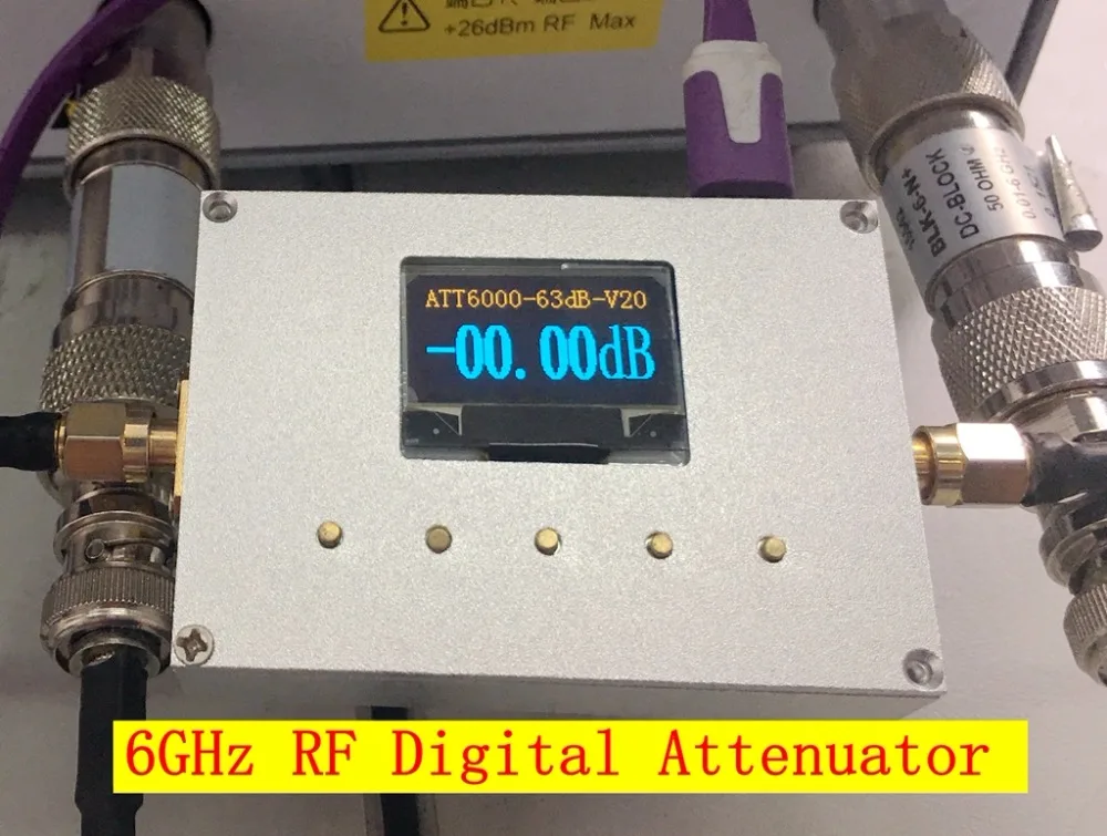 NEW 6G Digital Programmable Attenuator 60DB Step 0.25DB OLED Display CNC ATT-6000V2.0 | Электроника