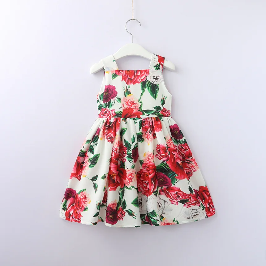 Girls Flower Dresses Baby Girl Clothes Printed Floral Dress 2018 Kids ...