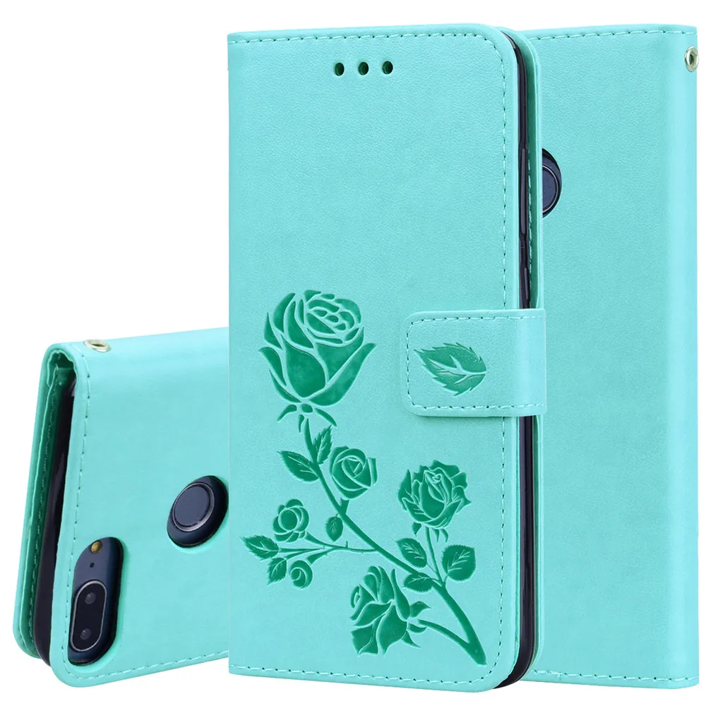 

huawei Honor 9 Lite Case on Honor 9 Lite Case Flip 3D Flower Leather Wallet Book Case for Huawei Honor 9 honor9 Lite Cover 5.65"