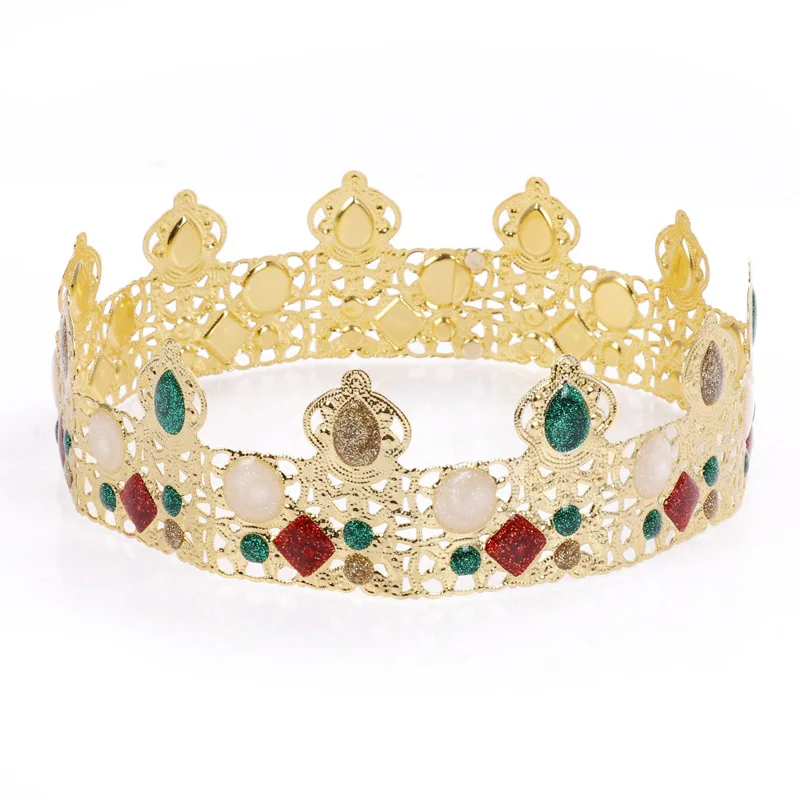 H & ZY костюм головной убор ювелирные изделия Viking Corona Hombre красочные кристалл для