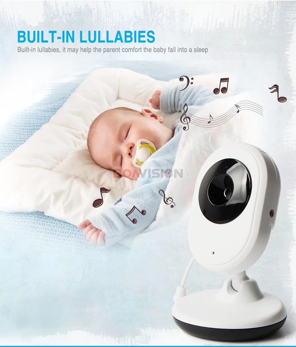 Беспроводной видеоняня детский ночной Светильник Babyphone 2,4 GHz камера безопасности 2 способа разговора музыка температура камеры для нянь MB820