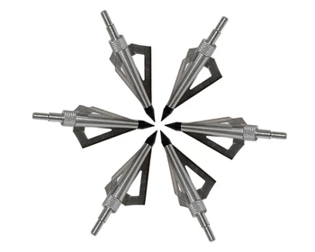 

125 grains silver arrow broadheads arrow archery hunting steel tips 6pcs