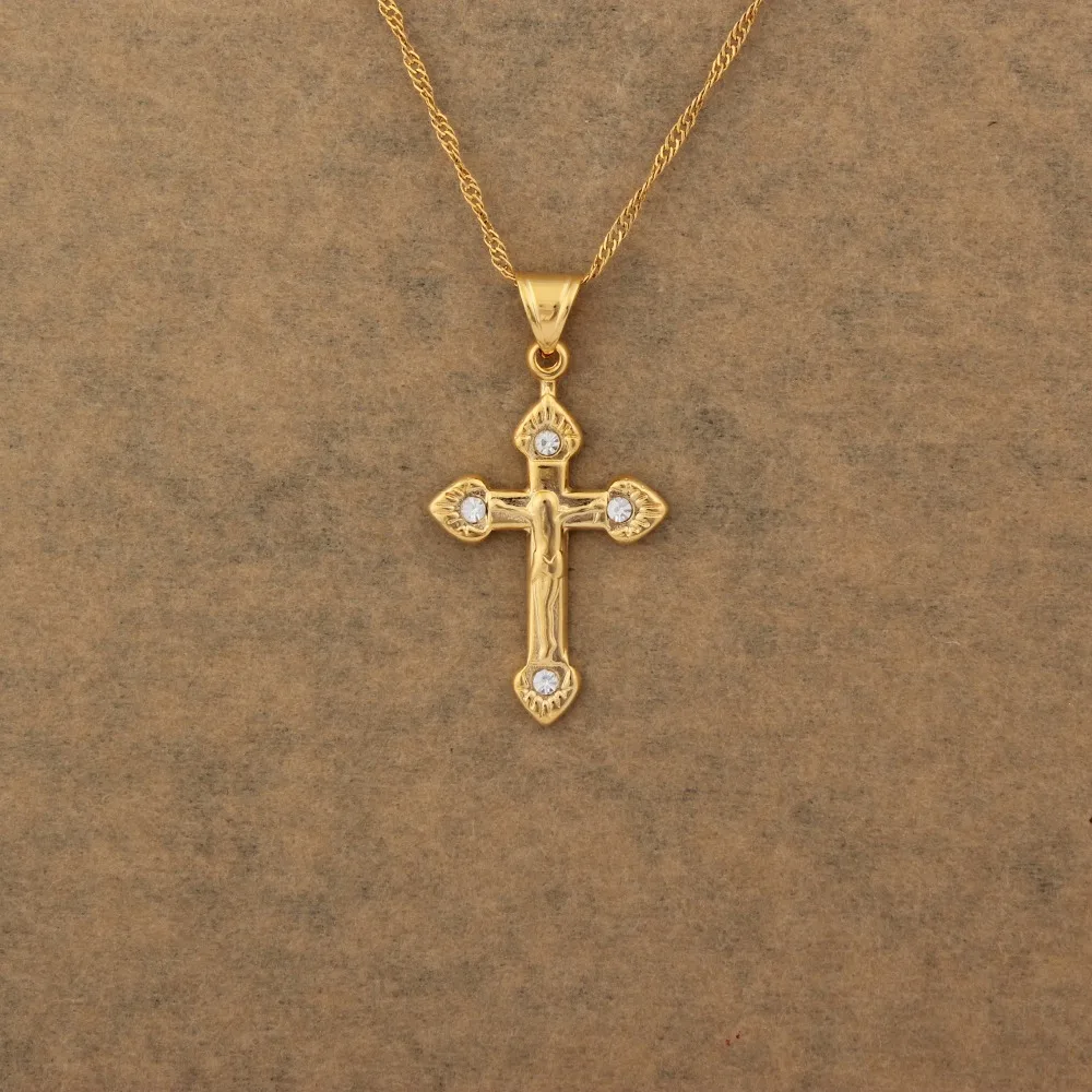 Mini Jesus Cross Pendant Necklace For 